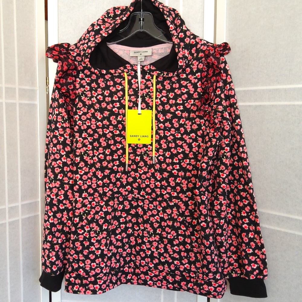 Sandy Liang × Target floral print ruffle hooded sweatshirt